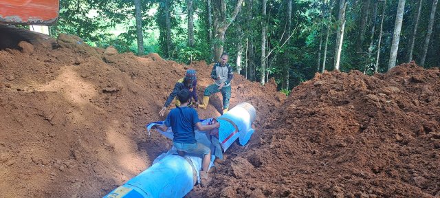 Empat Titik Gorong Gorong Aliri Sawah Gunung Dan Rawat Jalan Yang Baru