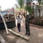 Kegembiraan Warga Bersama Anggota Babinsa Pasca TMMD Reguler Ke 103