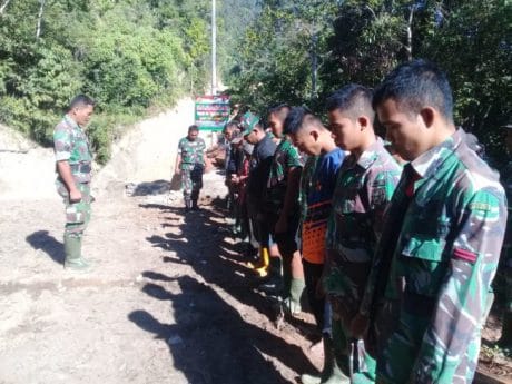 Evaluasi Kerja, Danramil 02/BRM Kodim 1306 Pimpin Apel Gabungan ‬‬