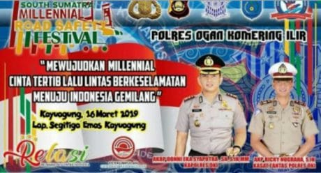 Kapolres OKI Sediakan Hadiah Menarik di Acara Milienal Road Safety Festival