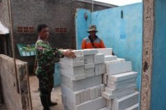 Hari Ketiga TMMD Reguler Ke-104, Bahan Bangunan Mulai Didistribusikan Ke Lokasi Sasaran Fisik