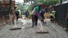 Satgas TMMD Uji Pengecoran Jalan Terusan Bagol Kampung Cakung