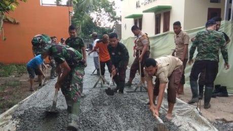 Lagi, Saka Wira Kartika Ikut Bantu Satgas TMMD Reguler Ke-104 Kodim 0507/Bekasi