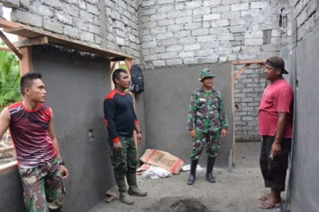 Kasdim 1312/Talaud Pantau Langsung Pembangunan Kantor TPD