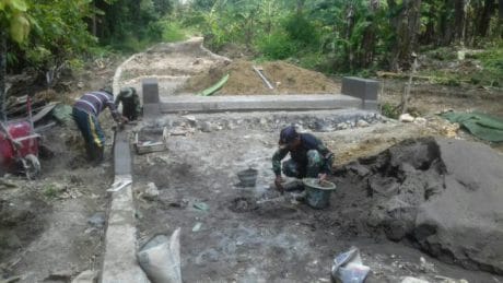 PEMBUATAN TALUT DAN JEMBATAN SUDAH MENCAPAI 75 PERSEN