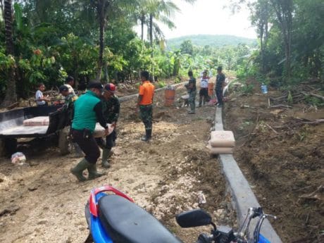 Satgas TMMD Ke 104 Genjot pembangunan Talud 4000 Meter