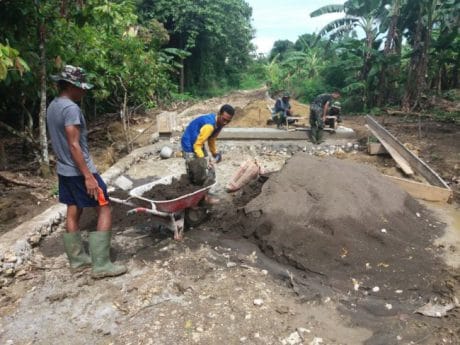 Pekerjaan pembangunan gorong-gorong