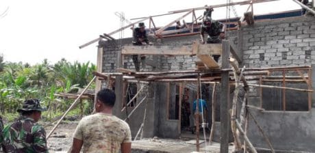 Kasdim 1312/Talaud Beri Semangat dan Motivasi Kepada Dan SST 2 Satgas TMMD ke-104