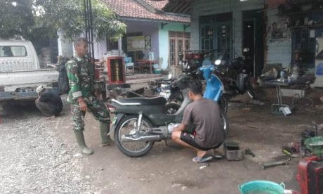 Bengkel Mobil-Motor Sekitar Bodeh Pemalang Mulai Dapat Rejeki TMMD