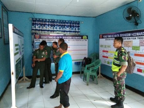 Dandim 1422/Maros Tinjau Perkembangan Kegiatan TMMD