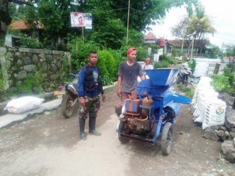 Jalan Jadi, Babinsa Pemalang Motivasi Pemilik Corn Mill Eksplore Jatiroyom