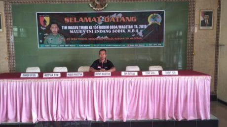 Persiapan Sambut Kunjungan TIM Wasev Mayjen TNI Endang Sodik M.B.A di Lokasi TMMD Desa poncol