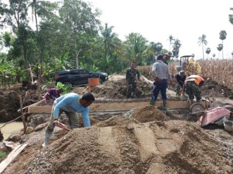 SASARAN FISIK JEMBATAN TMMD SUDA MASUK TAHAP PENGECORAN