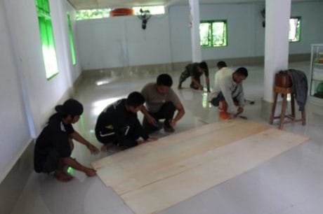 Pemasangan Flapon Masjid