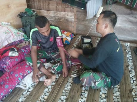 Agar kondisi kesehatan anggota Satgas TMMD tetap prima