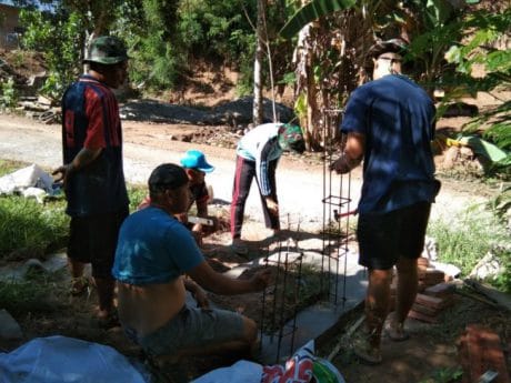Tugu sebagai tanda bahwa di Desa Tungka pernah dilaksanakan TMMD
