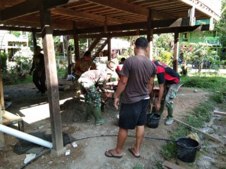 Fasilitas kesehatan di Desa Tungka dibangun oleh Satgas TMMD ke-104