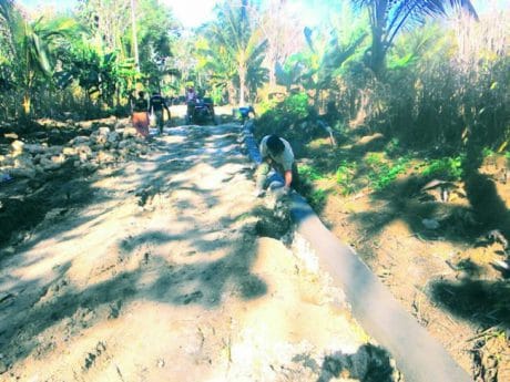 “Pembangunan Talud jalan program TMMD ke – 104 Kodim 1407/Bone sudah memasuki tahap finising”