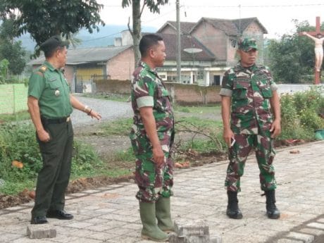 Wadansatgas Cek Lokasi Kegiatan TMMD Ke 104 Kodim 0824/Jember