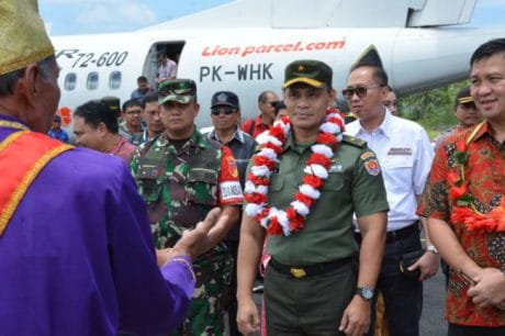 Satgas TMMD ke-104 di Desa Rusoh Menerima Kunjungan Tim Wasev TMMD ke-104