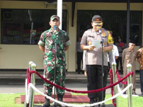 Persiapan Pengamanan Jelang Pemilu 2019, TNI-Polri Gelar Apel Pasukan