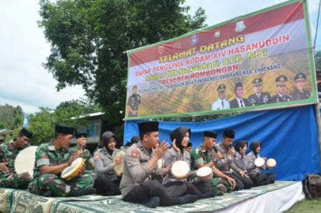 Pangdam XIV/Hasanuddin dilepas dengan Musik Marawis Gabungan TNI Polri