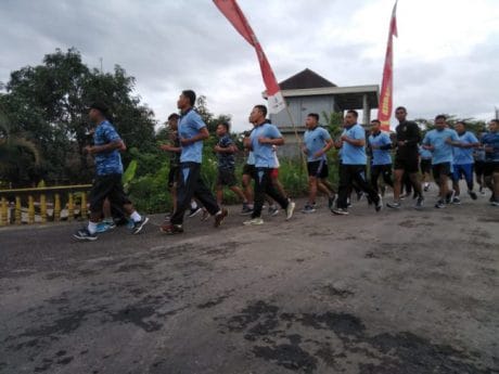 Lari Menjadi Makanan Pokok Bagi Satgas TMMD Ke 104 Kodim 0804/Magetan