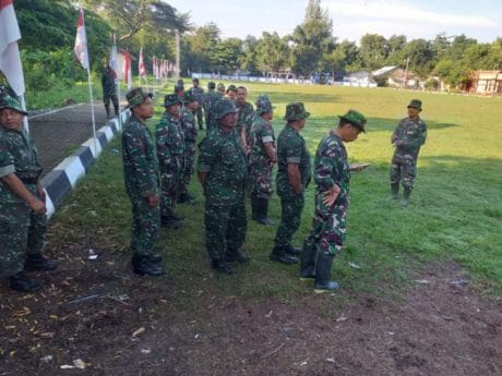 Apel Pembagian Tugas Persiapan Upacara Penutupan TMMD Lapangan Jatiroyom