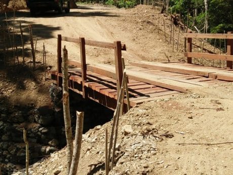 Cegah Longsor  Warga Tanam Pohon Bambu Dipinggir Jembatan