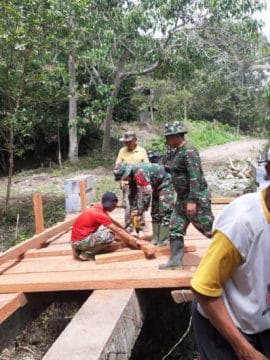 TMMD-104 Tahun 2019 Kodim 1306/DGL Target Fisik Membangun Jembatan
