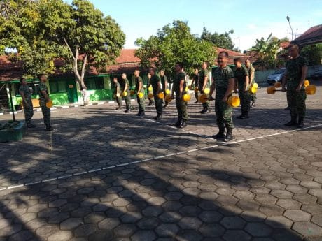 Minggu Militer,Kodim 0736/Batang Gelar Latihan Senam Barbel