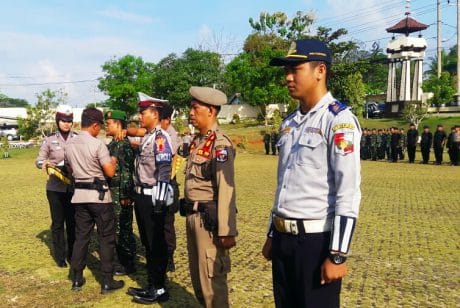 Jelang Hari Raya Idul Fitri 1440 H, Polres-TNI Dan Instansi di Lampura Gelar Pasukan Operasi Ketupat