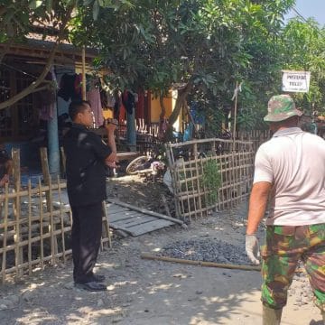 Satgas TMMD Cek Material Urug Jalan Makadam