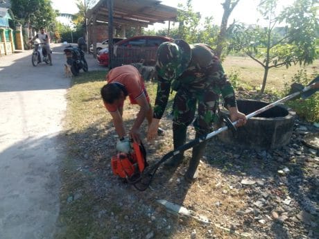 Terus Dirapikan, Lapangan Yang Akan Digunakan Upacara Pembukaan TMMD