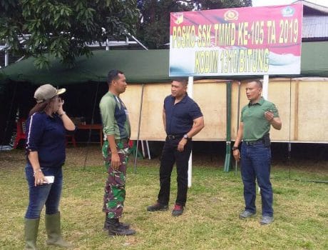 DANREM 131/SANTIAGO BRIGJEN TNI JOSEPH ROBERT GIRI, S.IP, M.SI TINJAU LOKAS TMD KE-105 KODIM 1310/BITUNG