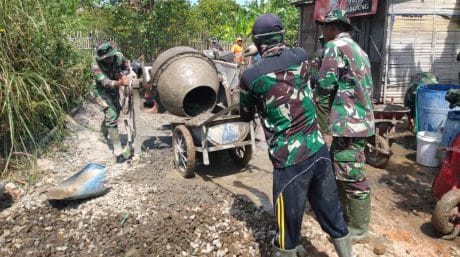 Utamakan Gotong Royong Saat Selesaikan Sasaran Fisik TMMD