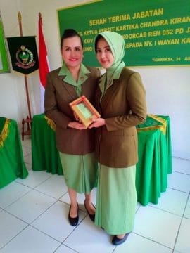 Ny Eva Parada Pimpin Sertijab Wakil Ketua Persit KCK Cabang XXIV Kodim 0510/Tigaraksa