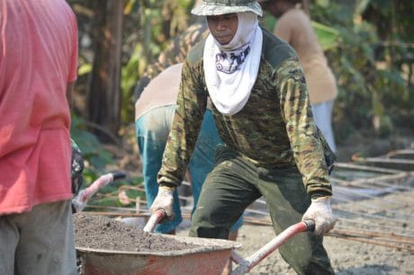 Berkat Angkong, Pembangunan Jalan TMMD Lancar
