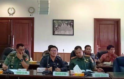DIDAMPINGI SEKOT BITUNG, DANDIM 1310/BITUNG PAPARKAN RENCANA KEGIATAN TMMD KE-105 KEPADA PANGDAM XIII/MERDEKA