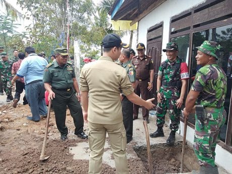 TMMD, Bupati Kunjungi Bedah Masjid Bareng Dansatgas
