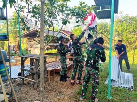 TNI Tegal Tularkan Semangat Gotong-royong Kepada Masyarakat Jatimulya Suradadi
