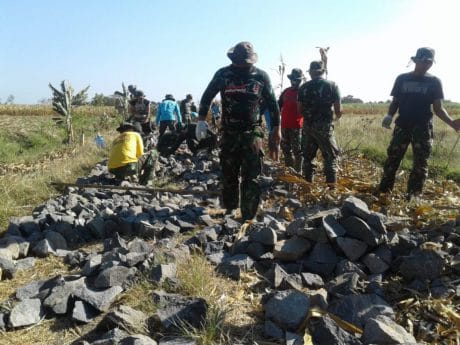 Satgas TMMD Ukur Lebar Dan Tinggi JUT