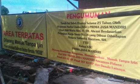 Pasar di Jalan Raden Fatah CIledug Diduga Berdiri di Tanah Sengketa