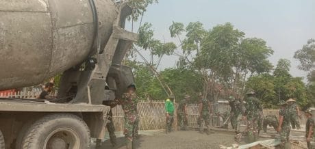 Kapendam Jaya: Sudah Capai 70 Persen Pengecoran Jalan Desa Blukbuk