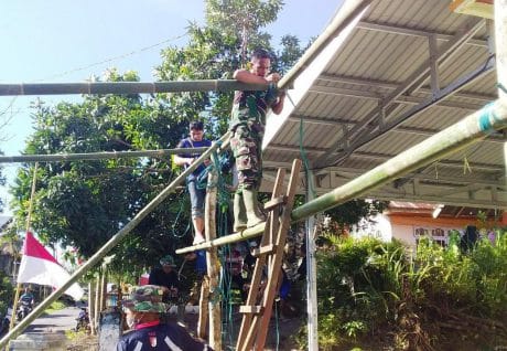 TURUT BERDUKACITA, PERSONEL SATGAS TMMD DIRIKAN BANGSAL DUKA