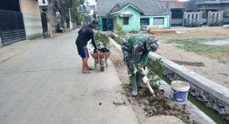 TNI Juga Pelopori Penghijauan di Desa Sasaran TMMD