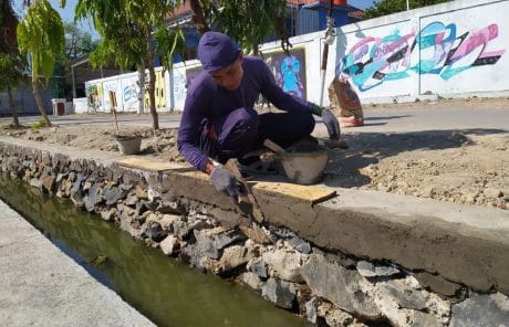 Ditangani TNI Ahli Tukang, Talud TMMD Nyaris Rampung