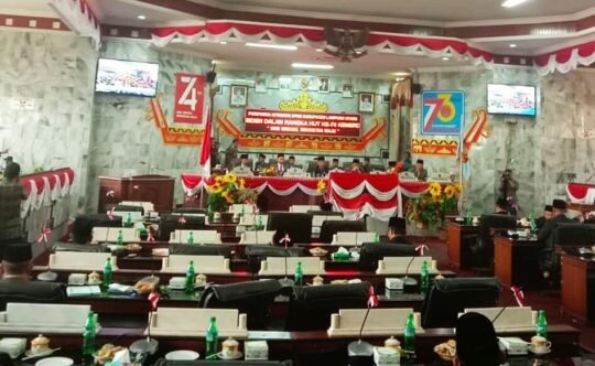 DPRD Lampura Gelar Paripurna Istimewa, Agenda Pidato Presiden