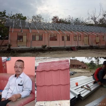 Pembangunan Rehab Atap SMPN 41 Sukamaju Diduga Tidak Mengacu dengan RAB