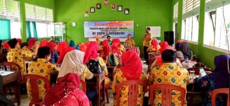 Raker MKKS SMP di Isi Sosialisasi Dinas PPA Lampura tentang Sekolah Ramah Anak